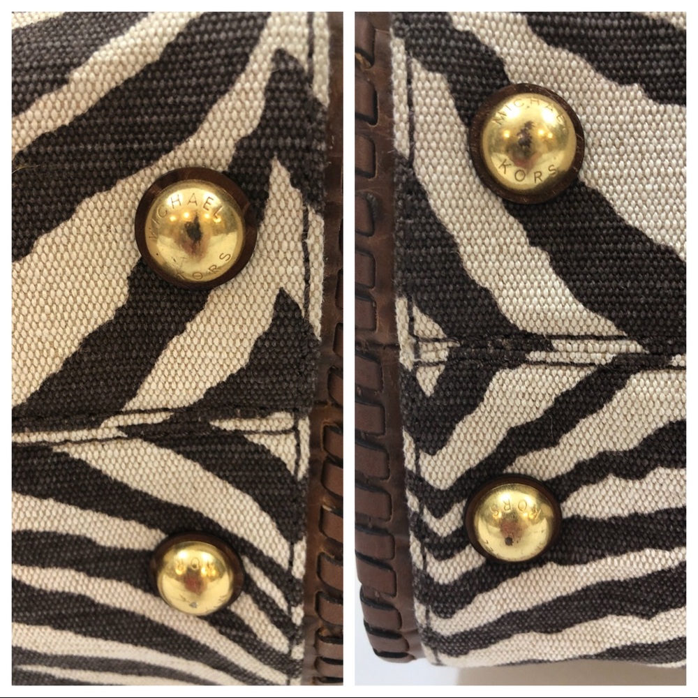 Michael Kors Zebra Large Hamilton Purse Bag - Picture 8 of 8